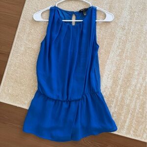 Mango Royal Blue Sleeveless Top
